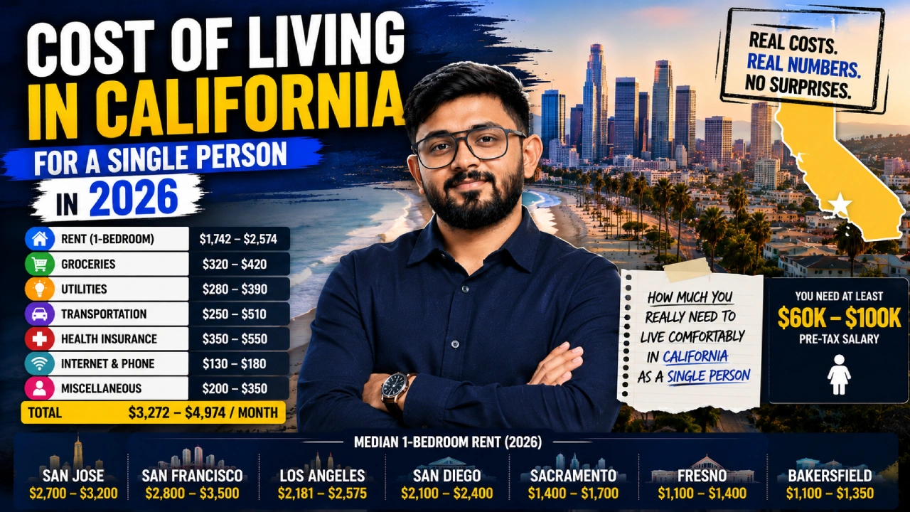 Cost of Living in California for a Single Person