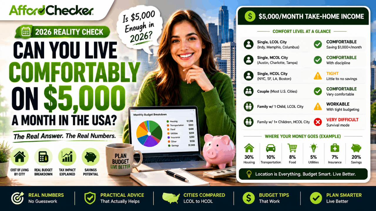 can you live comfortably on 5000 a month usa